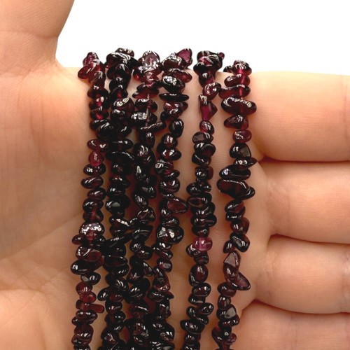 Granat / sieczka - 80 cm gładka / ok. 3x5mm