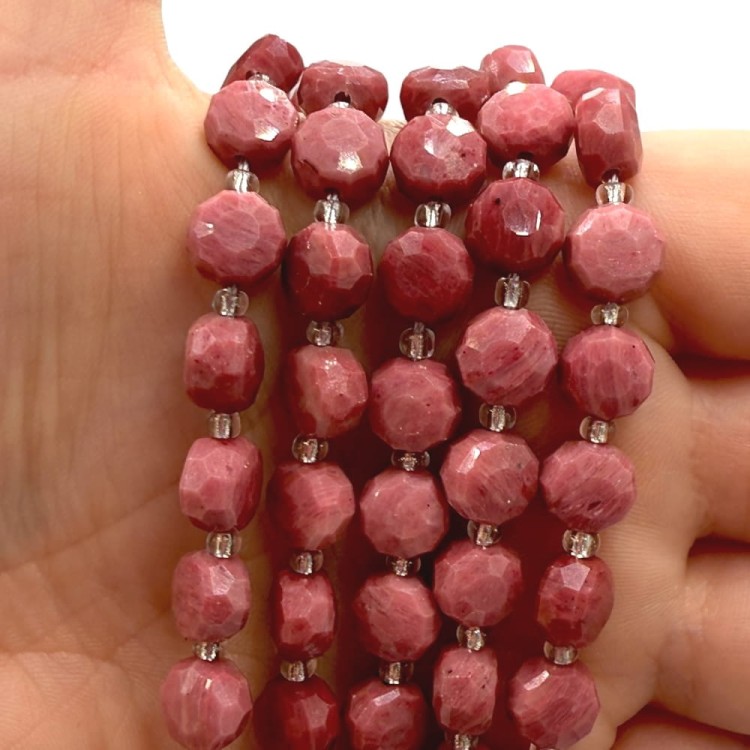 Rodonit / pastylka fasetowana / ok. 8x5mm