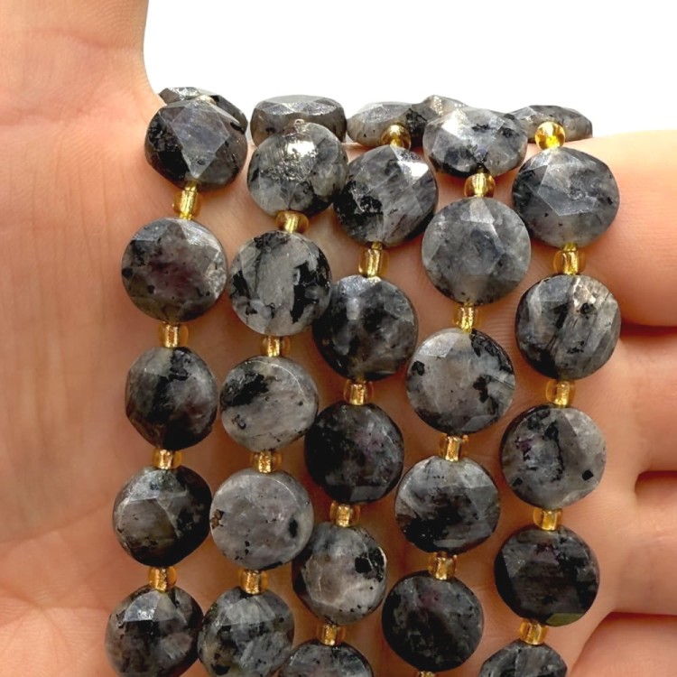 Larvikit / pastylka fasetowana / ok. 10mm