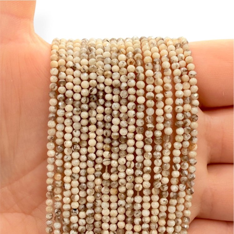 Feldspar / kulka fasetowana / ok. 2mm