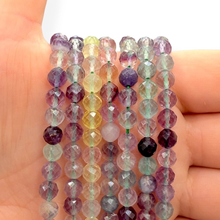 Fluoryt / kulka fasetowana / ok. 6mm