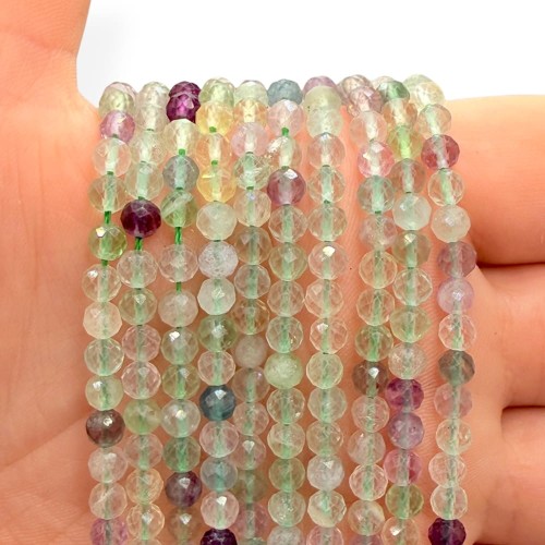 Fluoryt / kulka fasetowana / ok. 4mm