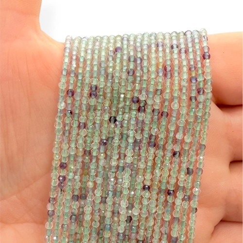 Fluoryt / kulka fasetowana / ok. 2mm