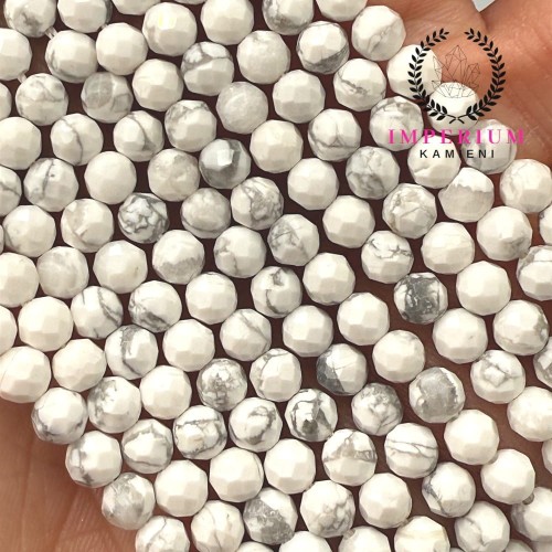 Howlit / kulka fasetowana / ok. 4mm