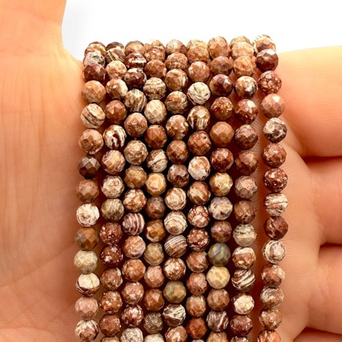 Jaspis Leopard / kulka fasetowana / ok. 4mm