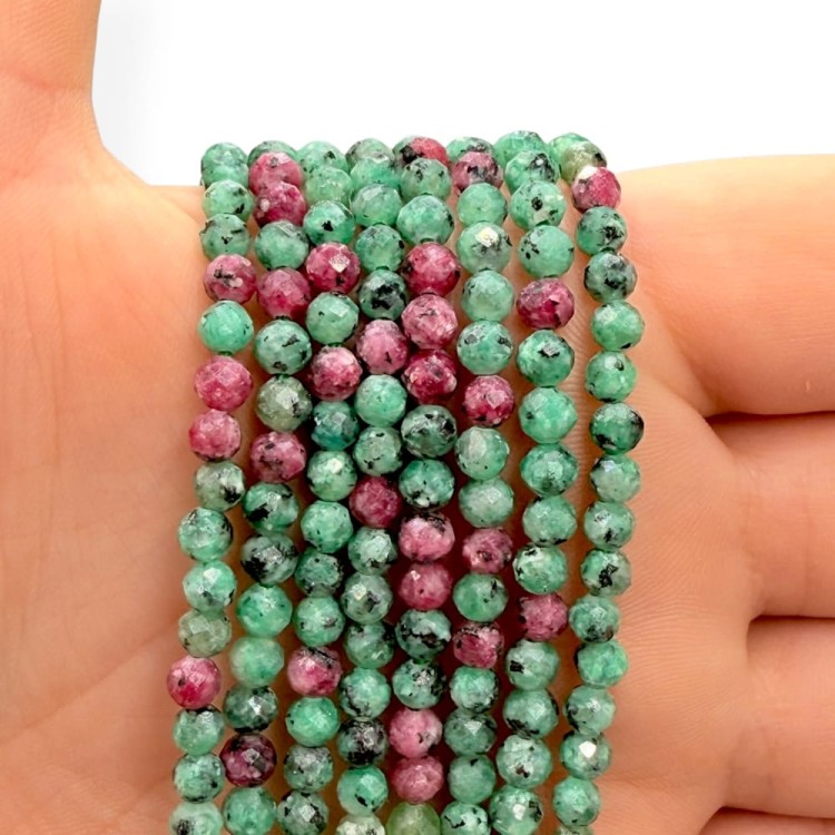 Jadeit Turkusowy / kulka fasetowana / ok. 4mm
