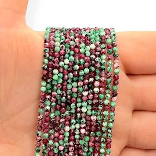 Jadeit Turkusowy / kulka fasetowana / ok. 2mm