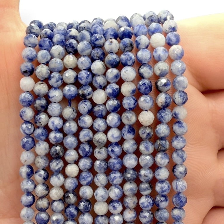 Jaspis Blue / kulka fasetowana / ok. 4mm