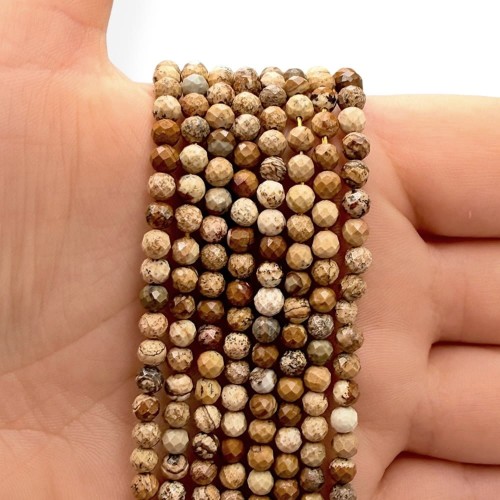 Jaspis Piaskowy / kulka fasetowana / ok. 4mm