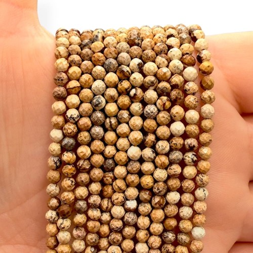 Jaspis Piaskowy / kulka fasetowana / ok. 3mm