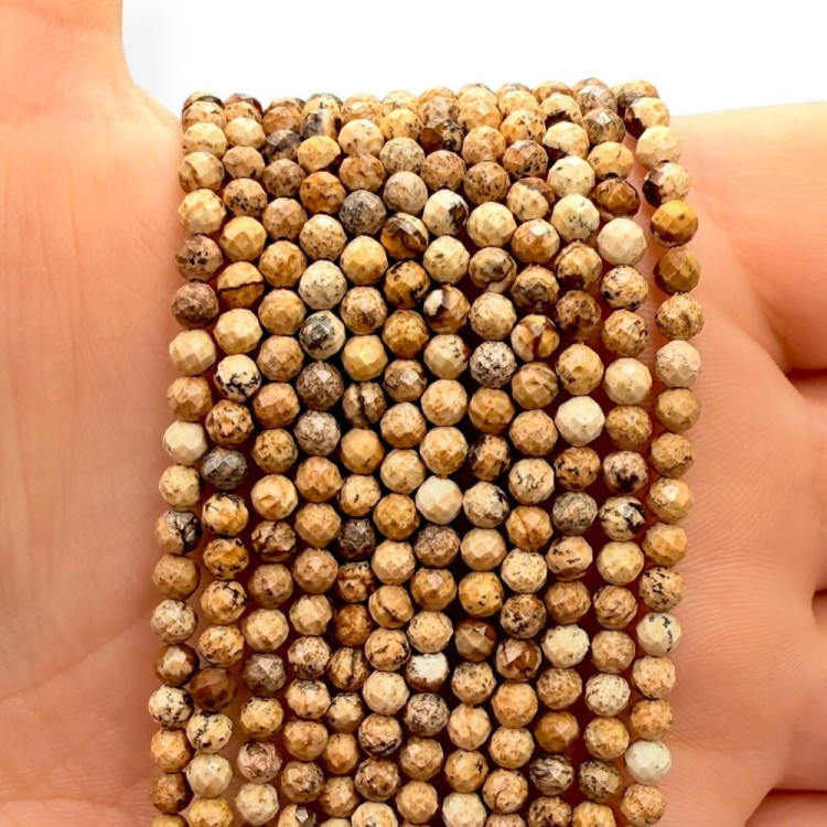 Jaspis Piaskowy / kulka fasetowana / ok. 3mm