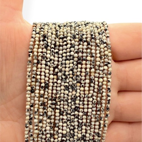 Jaspis Dalmatyński / kulka fasetowana / ok. 2mm