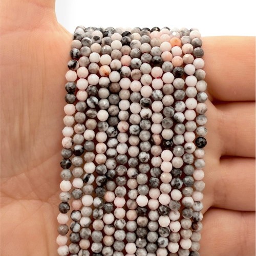 Jaspis Zebra / kulka fasetowana / ok. 3mm