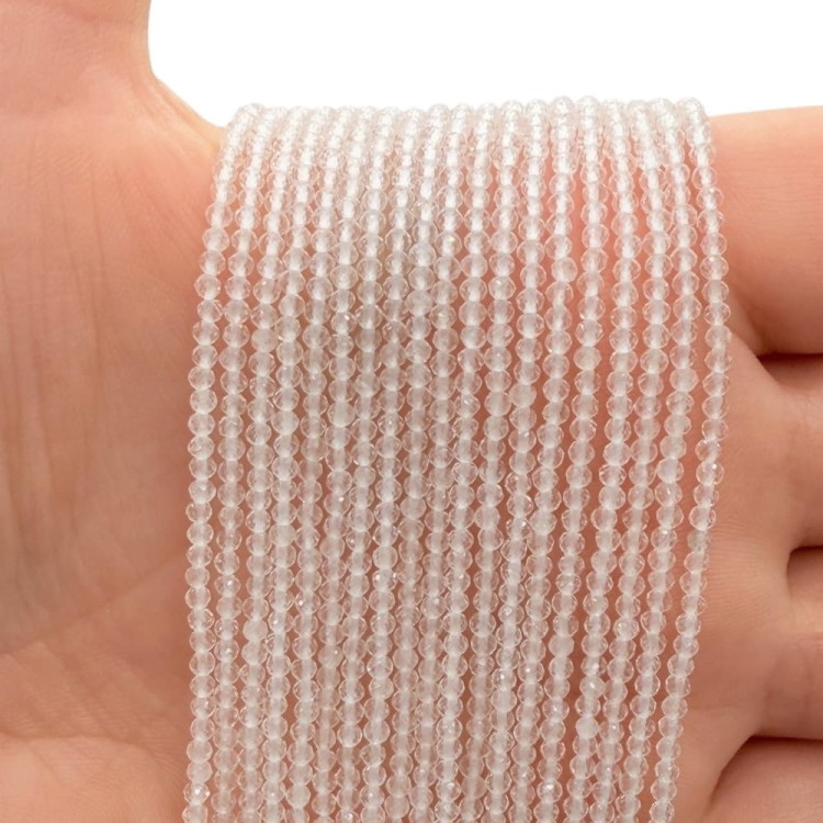 Kryształ Górski / kulka fasetowana / ok. 2mm