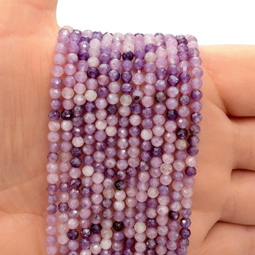 Lepidolit / kulka fasetowana / ok. 3mm