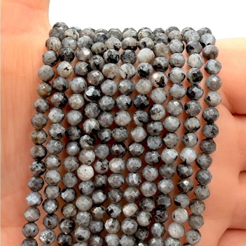 Larvikit / kulka fasetowana / ok. 4mm