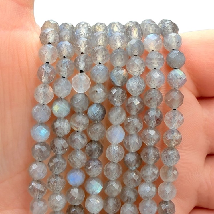 Labradoryt / kulka fasetowana / ok. 5mm