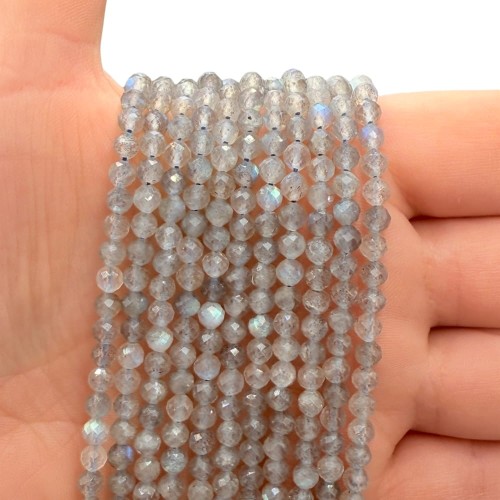 Labradoryt / kulka fasetowana / ok. 4mm