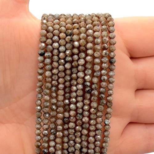 Labradoryt Kawowy / kulka fasetowana / ok. 3mm