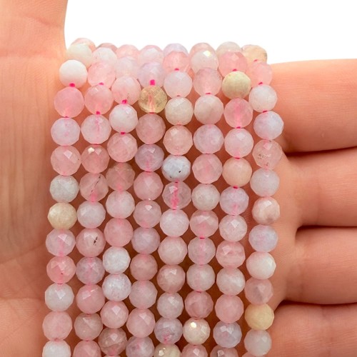 Morganit / kulka fasetowana / ok. 6mm