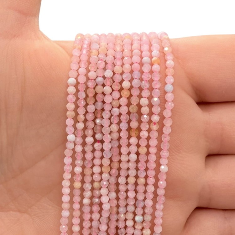 Morganit / kulKa fasetowana / ok. 2mm