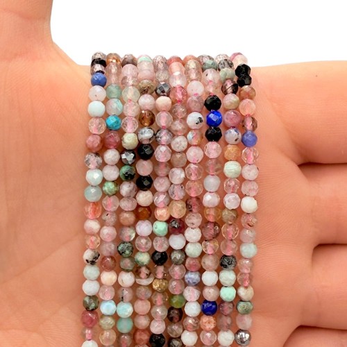 MIX kamieni / kulka fasetowana / ok. 3mm