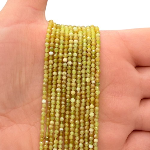 Nefryt / kulka fasetowana / ok. 2mm