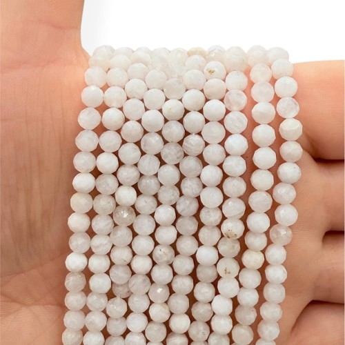 Kamień Księżycowy / kulka fasetowana / ok. 4mm