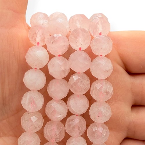 Kwarc Różowy / kulka fasetowana / ok. 10mm