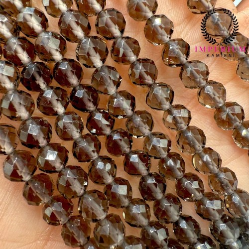 Kwarc Dymny / kulka fasetowana / ok. 6mm