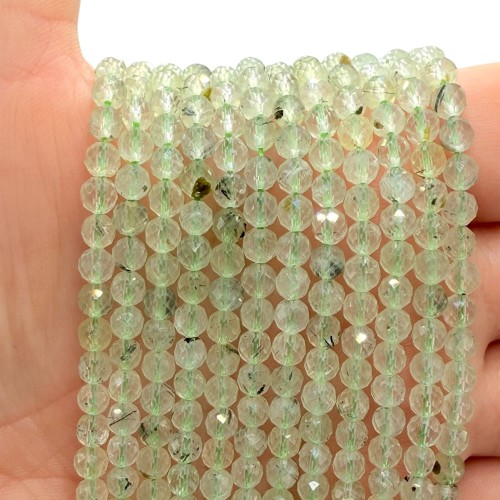 Prehnit / kulka fasetowana / ok. 4mm