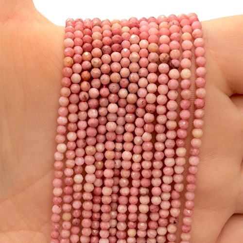 Rodonit / kulka fasetowana / ok. 2mm