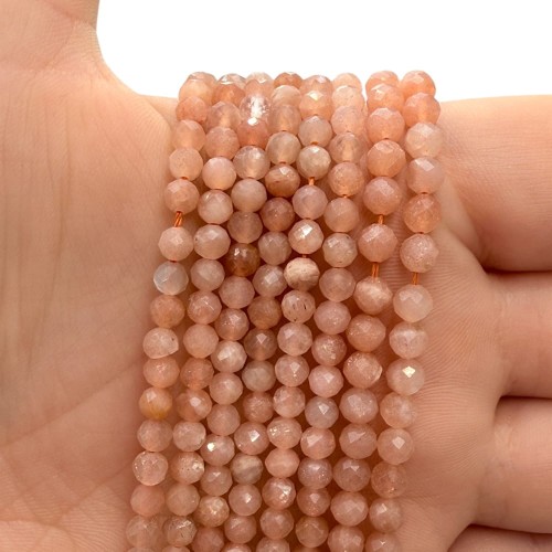 Kamień Słoneczny / kulka fasetowana / ok. 4mm