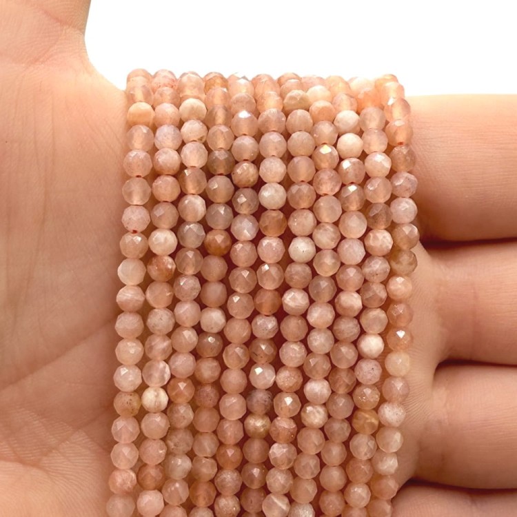 Kamień Słoneczny / kulka fasetowana / ok. 3mm
