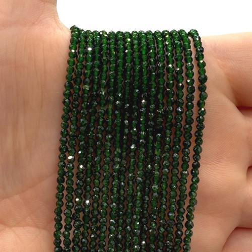 Szmaragd Nilu / kulka fasetowana / ok. 2mm