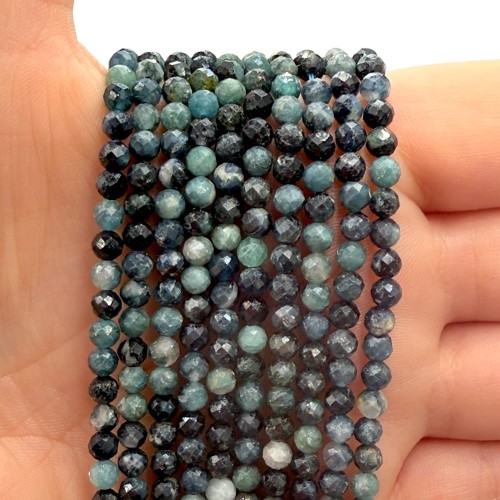 Turmalin Niebieski / kulka fasetowana / ok. 4mm