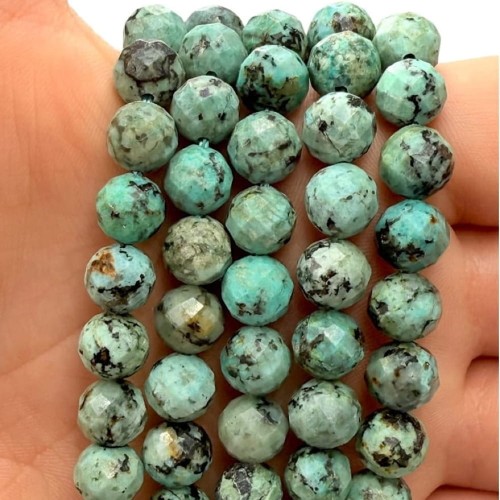 Turkus Afrykański / kulka fasetowana / ok. 8mm