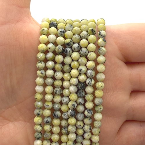 Turkus Trawiasty / kulka fasetowana / ok. 4mm