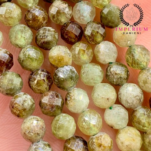 Granat Zielony / kulka fasetowana / ok. 5mm
