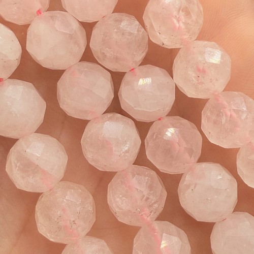 Kwarc Różowy / kulka fasetowana / ok. 10mm
