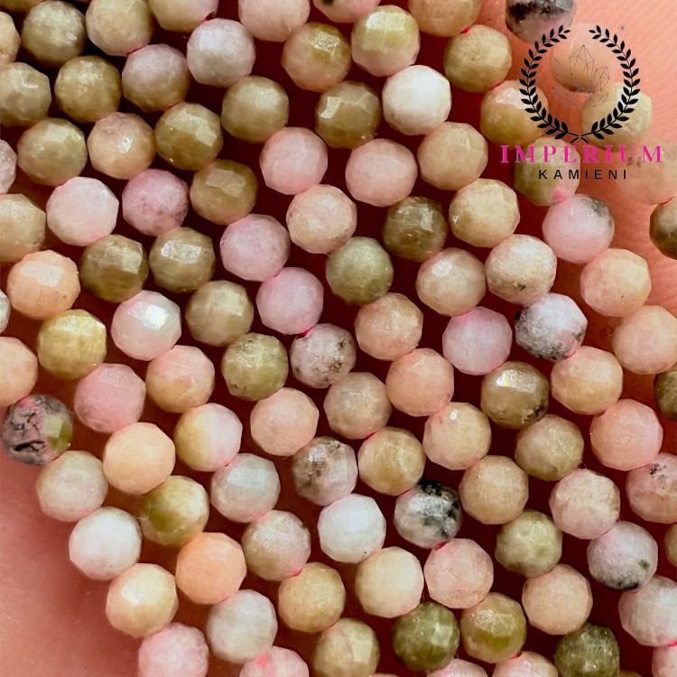 Opal Pistacjowy / kulka fasetowana / ok. 3mm