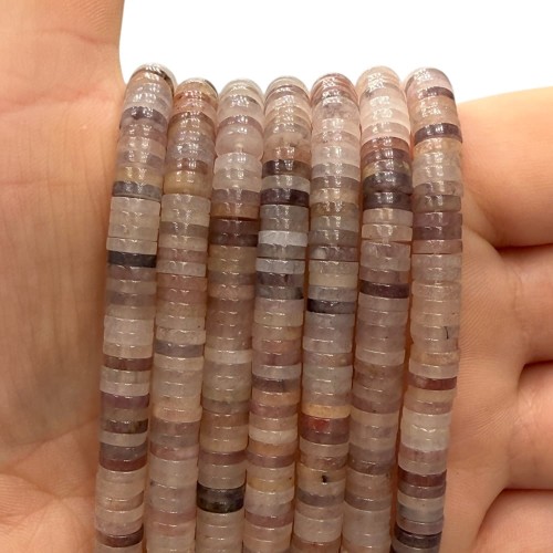 Kwarc Lilac / heishi / ok. 6x1mm