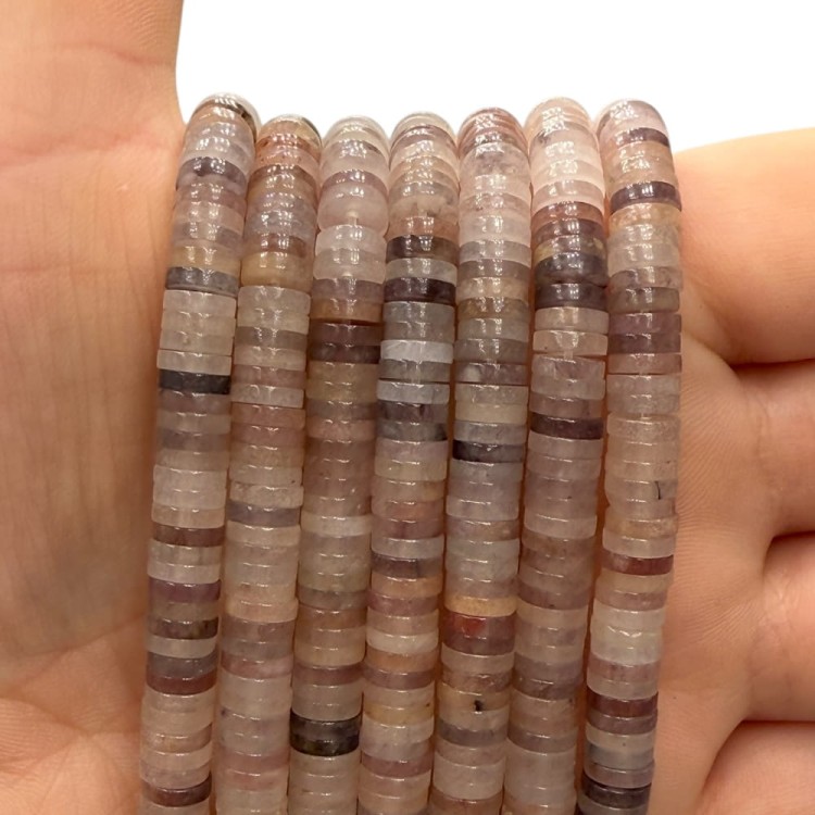 Kwarc Lilac / heishi / ok. 6x1mm