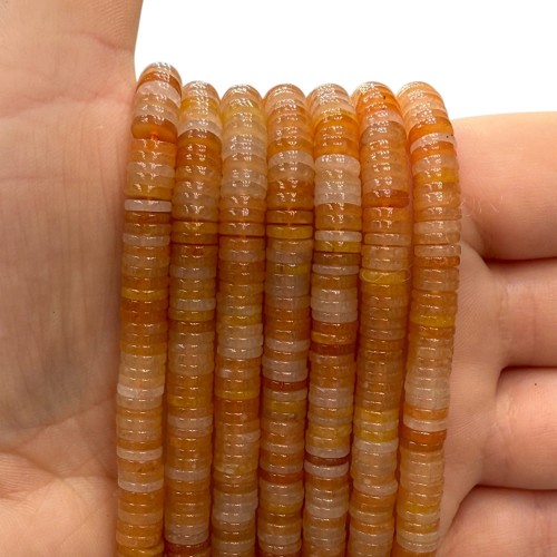 Awenturyn czerwony / heishi / ok. 6x1mm