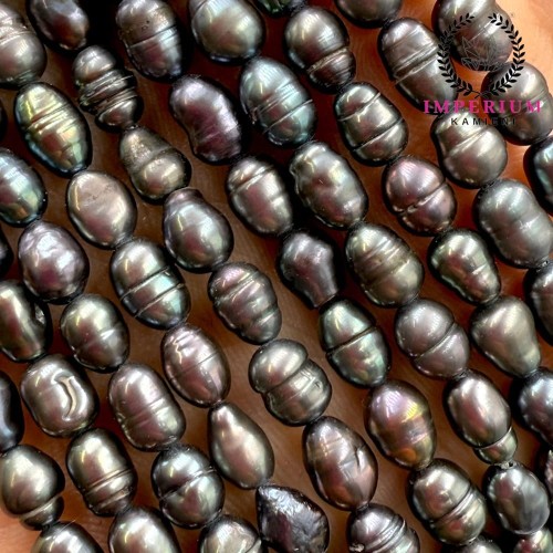 Perła Hodowlana Słodkowodna / benzynka / oliwka nieregularna / ok.5x6mm