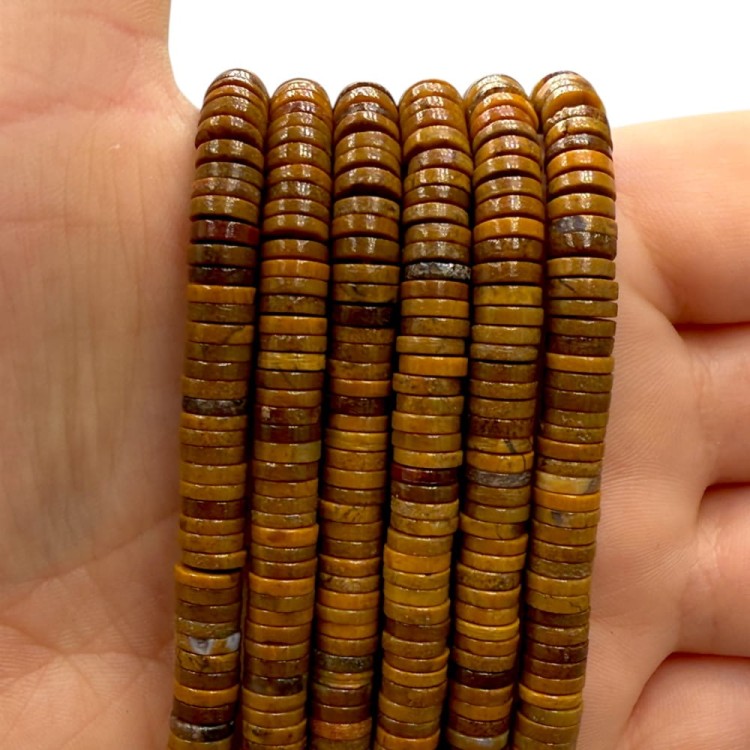 Żółty Jaspis Oceaniczny / heishi / ok. 6x1mm