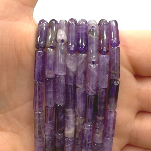 Ametyst / walec / ok. 4x13mm