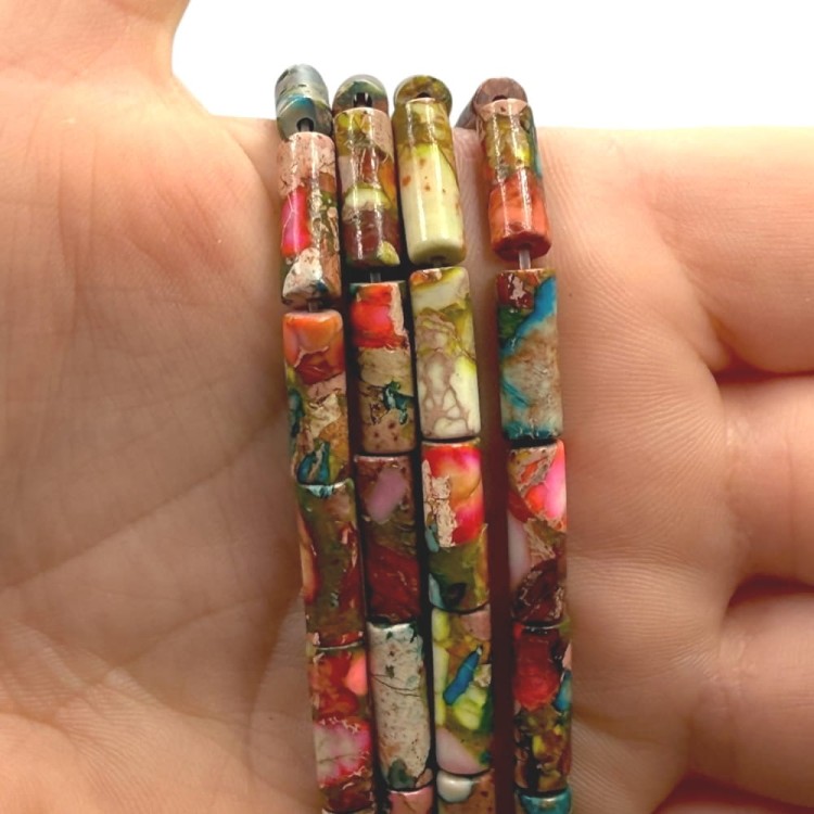 Jaspis Cesarski / walec / ok. 4x13mm