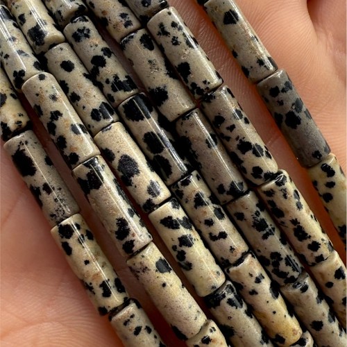 Jaspis Dalmatyński / walec / ok. 4x13mm