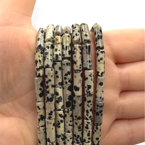 Jaspis Dalmatyński / walec / ok. 4x13mm